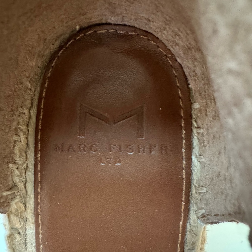 Marc Fisher Tan Suede Wedge Sandals - Picture 6 of 6